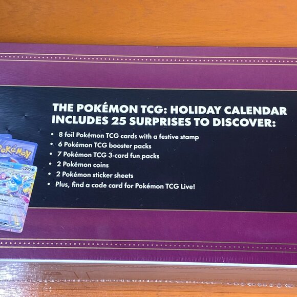 foil pokmon tcg cards with a festive stamp TCG: Holiday Calendar (8 Promo Cards, 5 Booster Packs & More) : Toys & Games Unique holographic card featuring Crabominable Pokmon TCG: Holiday Calendar (8